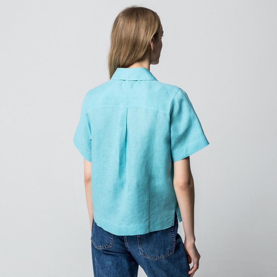 Manor Woman Camicetta Lino Maniche Corte  