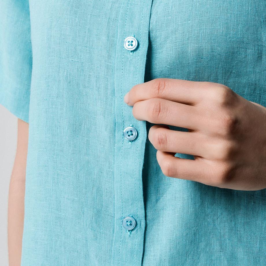 Manor Woman Camicetta Lino Maniche Corte  