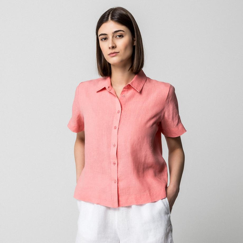 Manor Woman Camicetta Lino Maniche Corte  