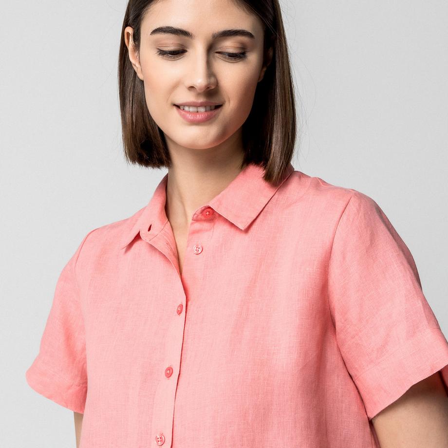 Manor Woman Camicetta Lino Maniche Corte  