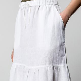 Manor Woman Jupe en lin à volants  