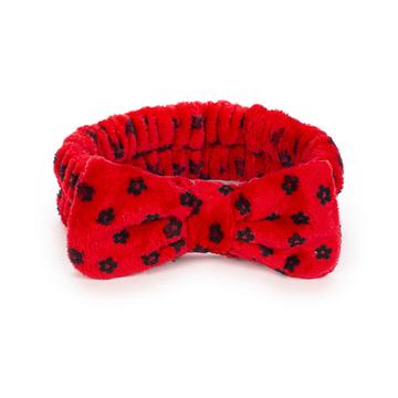 Bandeau Cheveux Rouge Fleurs