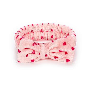 Bandeau Cheveux Rose Cœurs