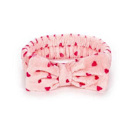 Simple Pleasures NEW SPA HEADBAND HEARTS Bandeau Cheveux Rose Cœurs 