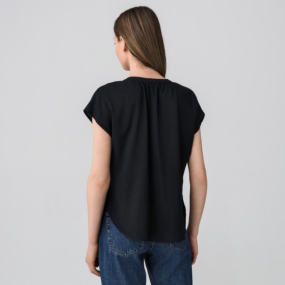 Manor Woman Camicetta Collo Coreana e Scollo a V  