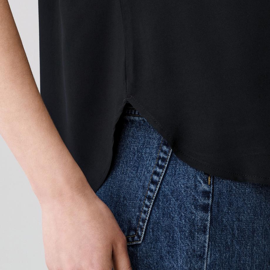 Manor Woman Camicetta Collo Coreana e Scollo a V  