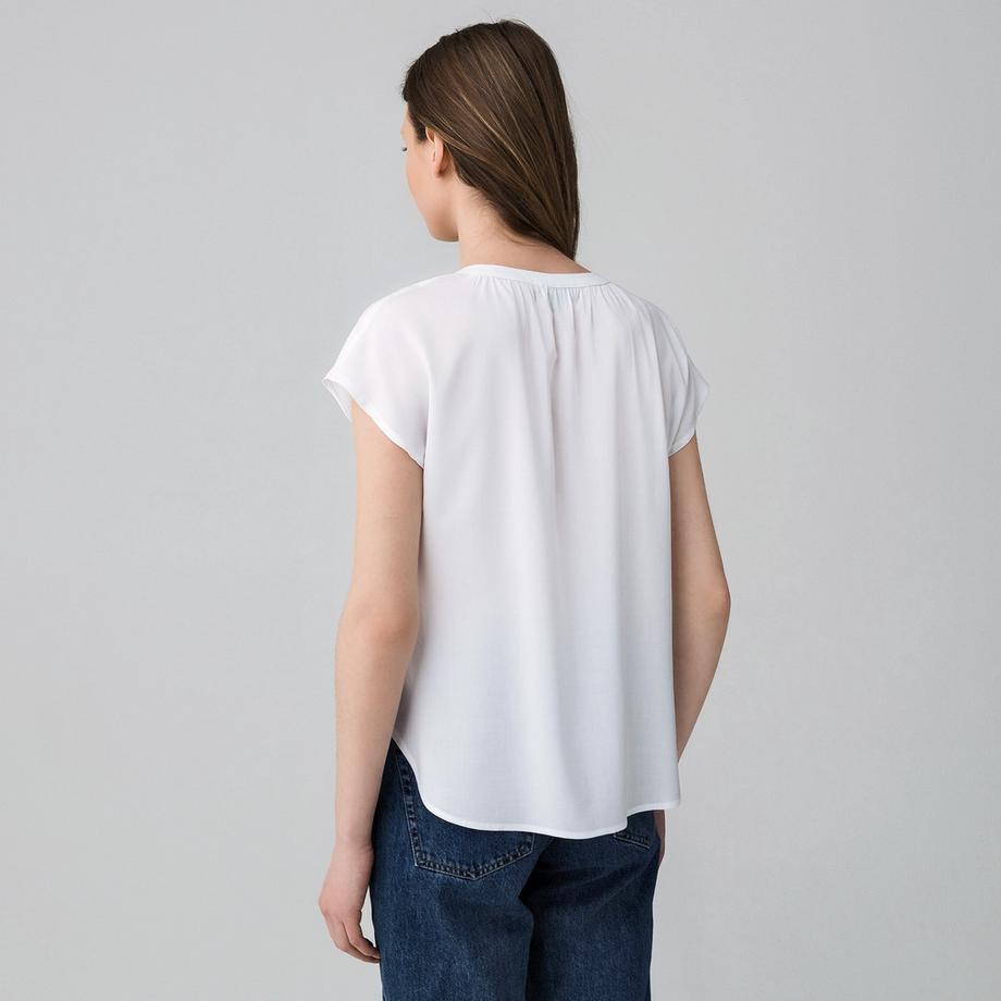 Manor Woman Chemisier Col Montant et Encolure en V  