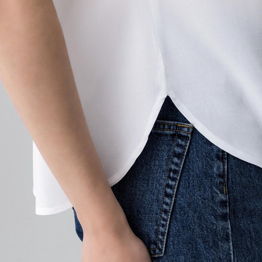 Manor Woman Chemisier Col Montant et Encolure en V  