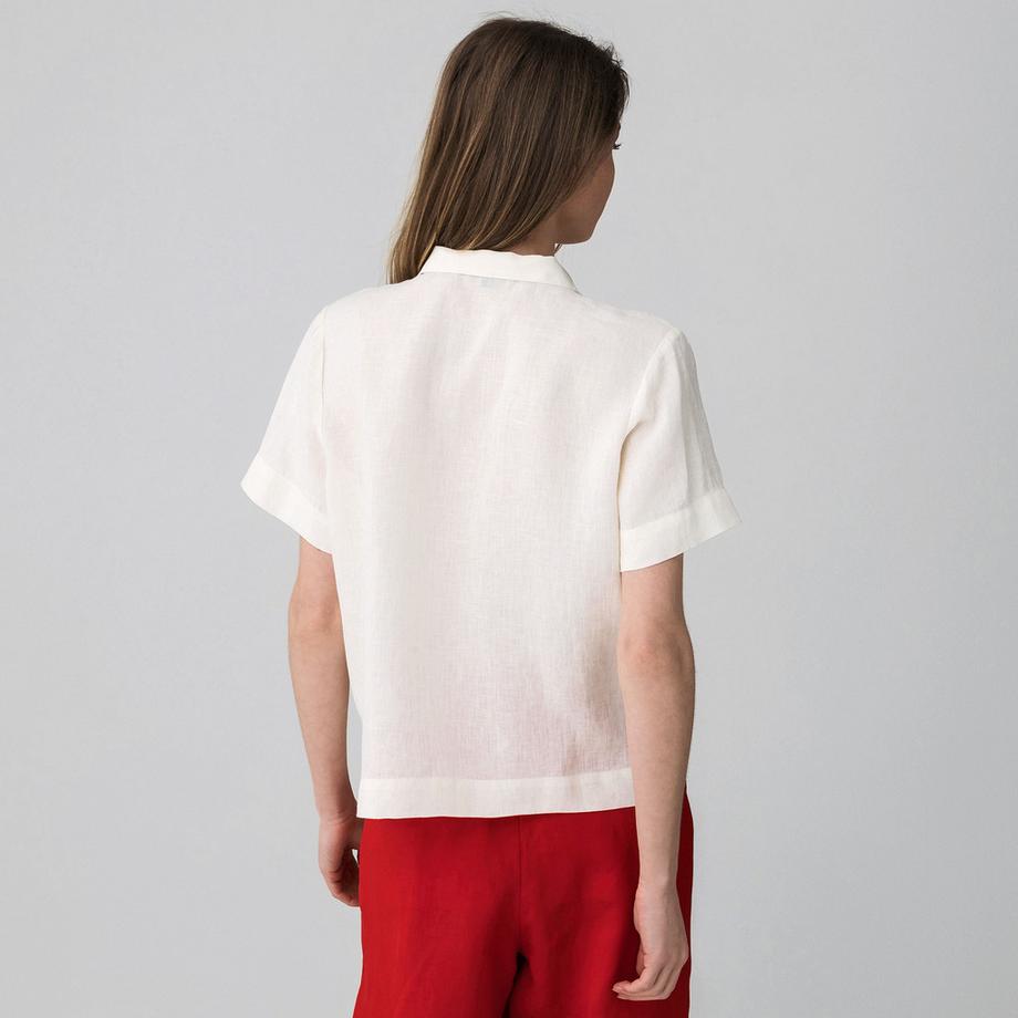 Manor Woman Camicetta Lino Maniche Corte  