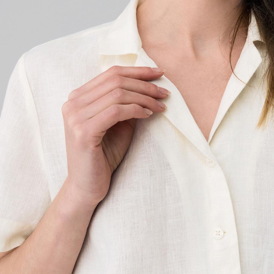 Manor Woman Camicetta Lino Maniche Corte  