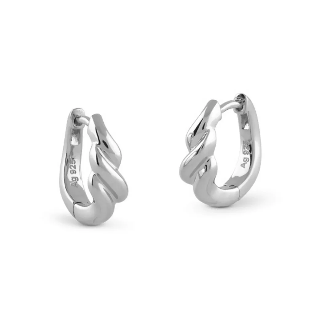 Guess - Ohrringe, Fluid, 15mm, Silber