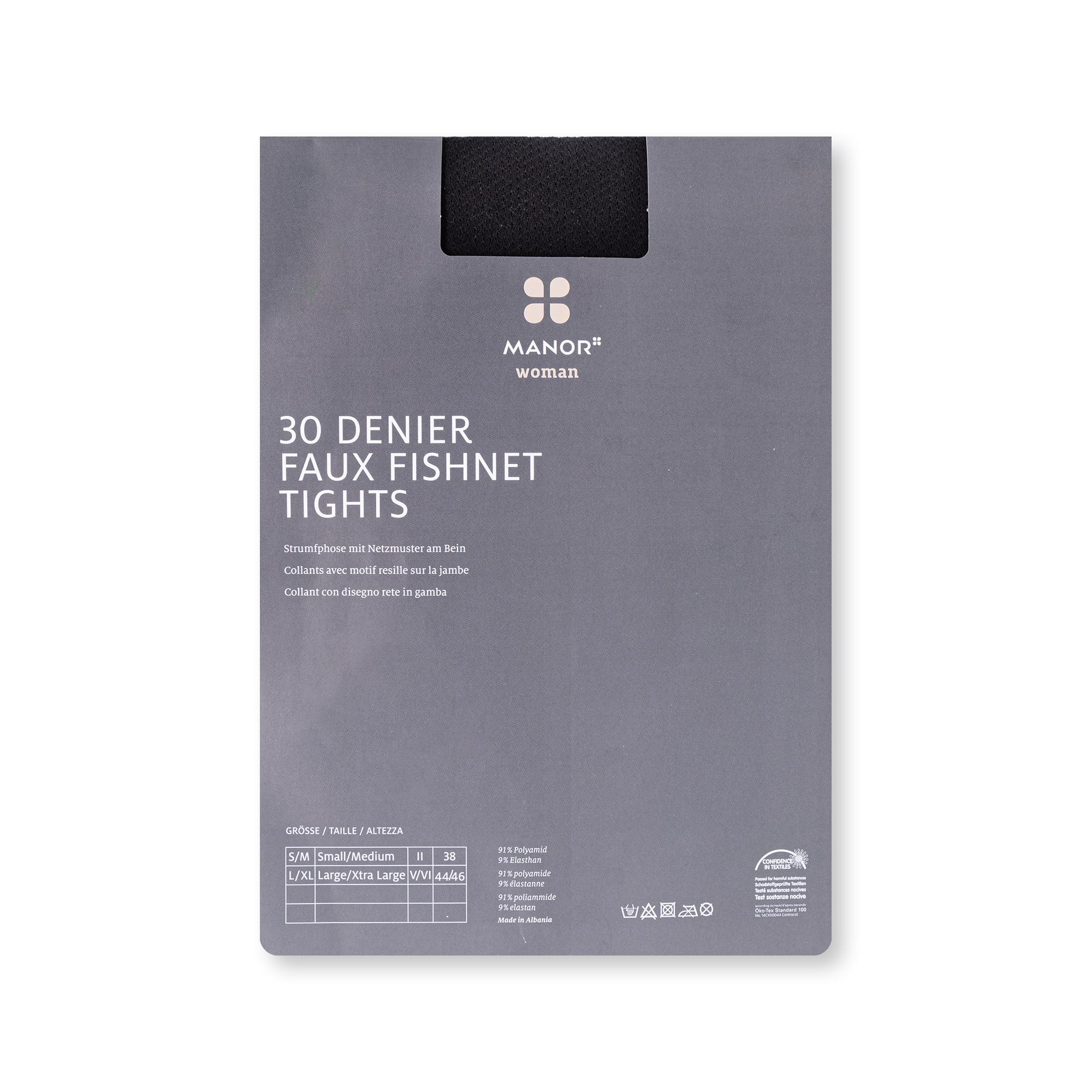Manor Woman Collant Fake Net 30 Denari  
