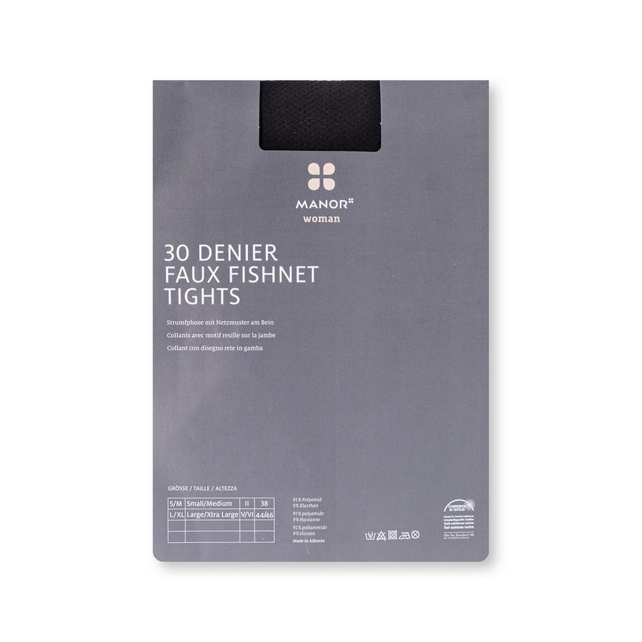 Manor Woman Collant Fake Net 30 Deniers  