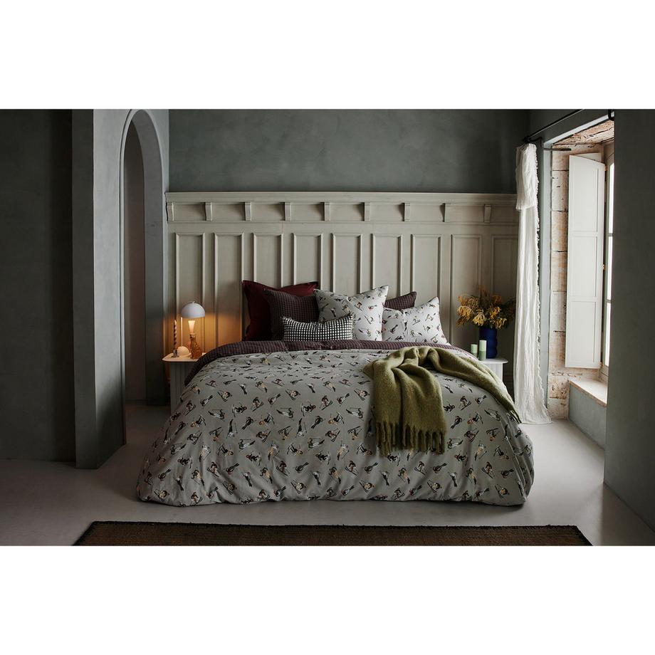 Olivier Desforges Hors Piste Kissenbezug mit Skifahrer-Muster  