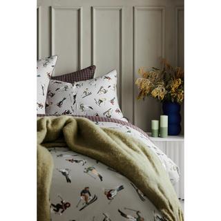 Olivier Desforges Hors Piste Kissenbezug mit Skifahrer-Muster  