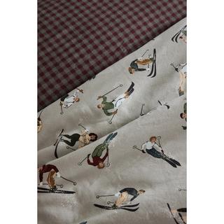 Olivier Desforges Hors Piste Kissenbezug mit Skifahrer-Muster  