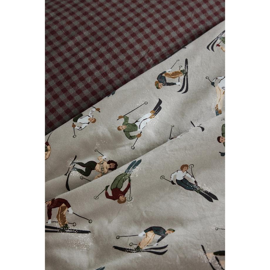 Olivier Desforges Hors Piste Kissenbezug mit Skifahrer-Muster  