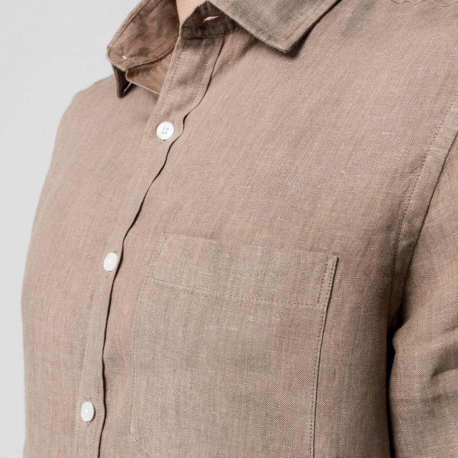 Manor Man Leinen Langarmhemd  