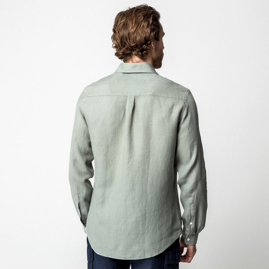 Manor Man Chemise Lin Manches Longues  