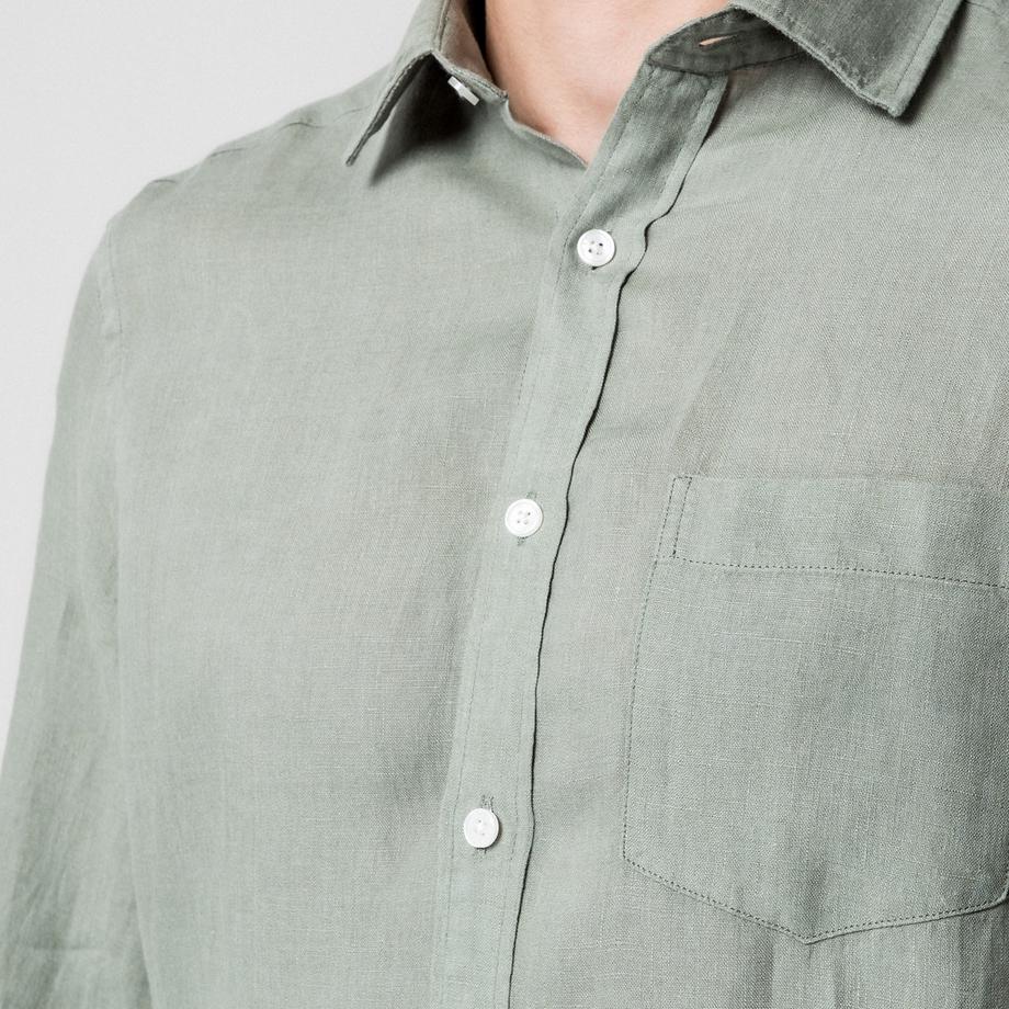 Manor Man Chemise Lin Manches Longues  