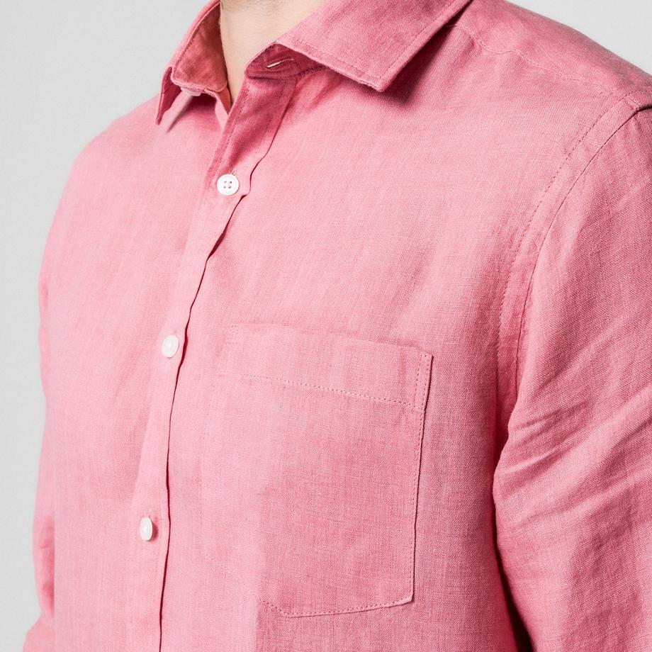 Manor Man Chemise Lin Manches Longues  