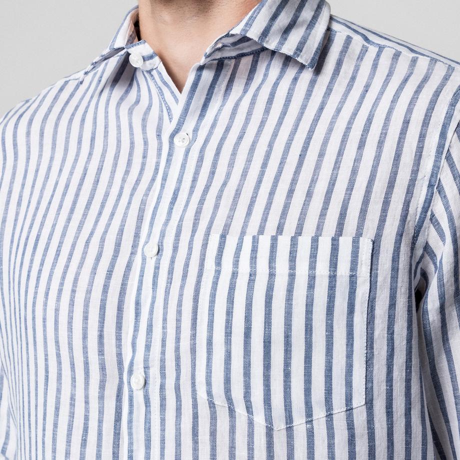 Manor Man Camicia a righe collo Kent maniche lunghe Slim Fit  