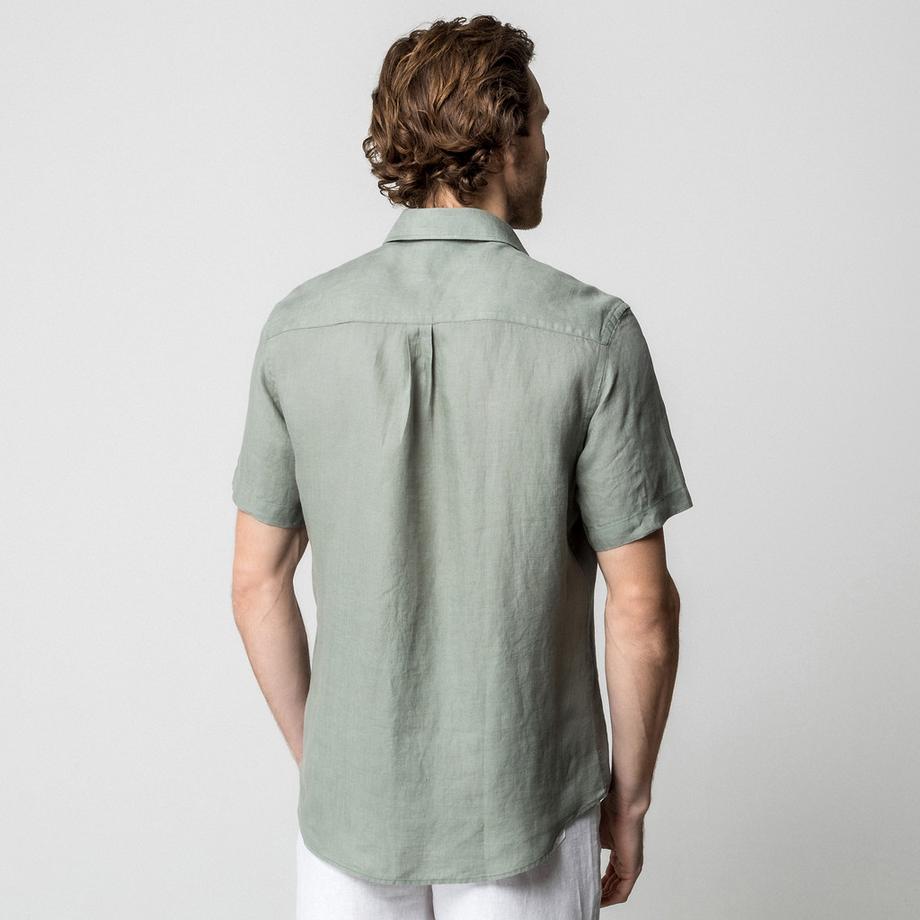 Manor Man Camicia Lino Maniche Corte  