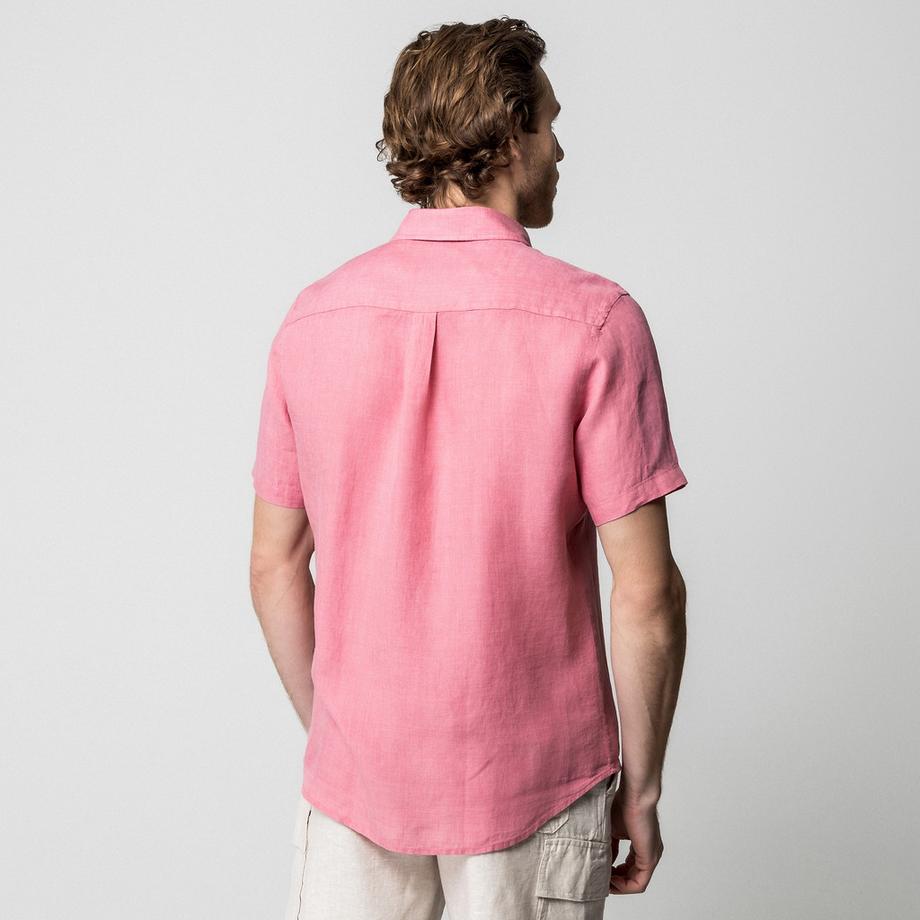 Manor Man Camicia Lino Maniche Corte  