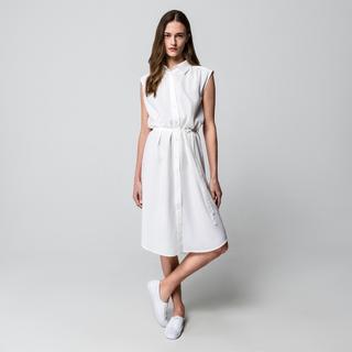 Manor Woman Abito camicia senza maniche con cintura  