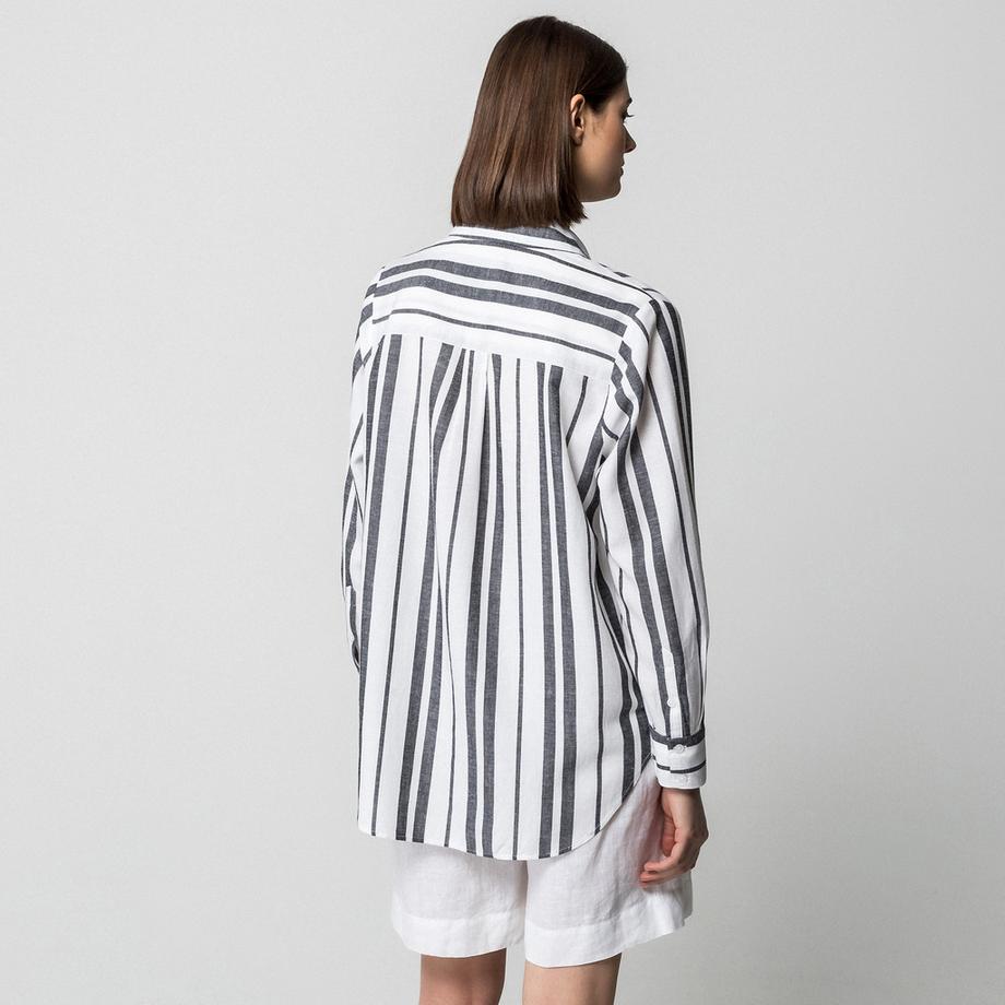 Manor Woman Camicetta Rigata Maniche Lunghe  