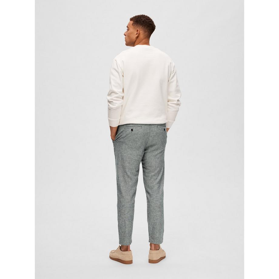 SELECTED Brody Pantalon en Lin Coupe Décontractée  