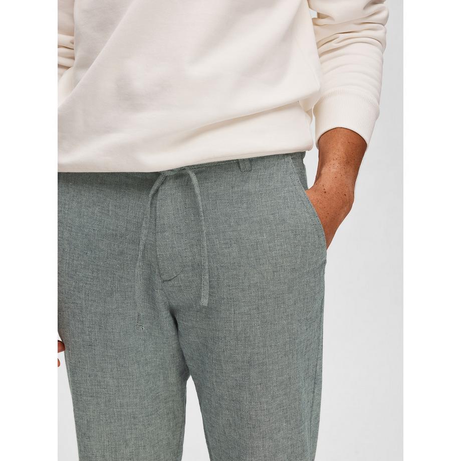 SELECTED Brody Pantalon en Lin Coupe Décontractée  