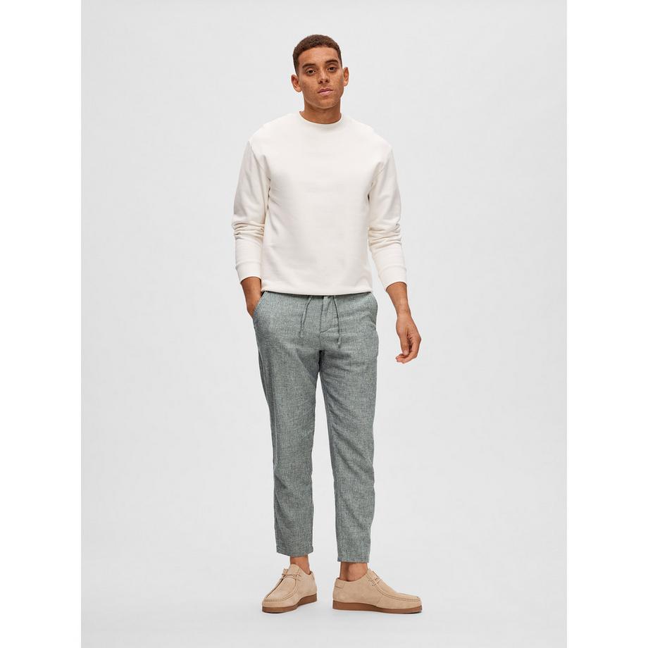 SELECTED Brody Pantalon en Lin Coupe Décontractée  