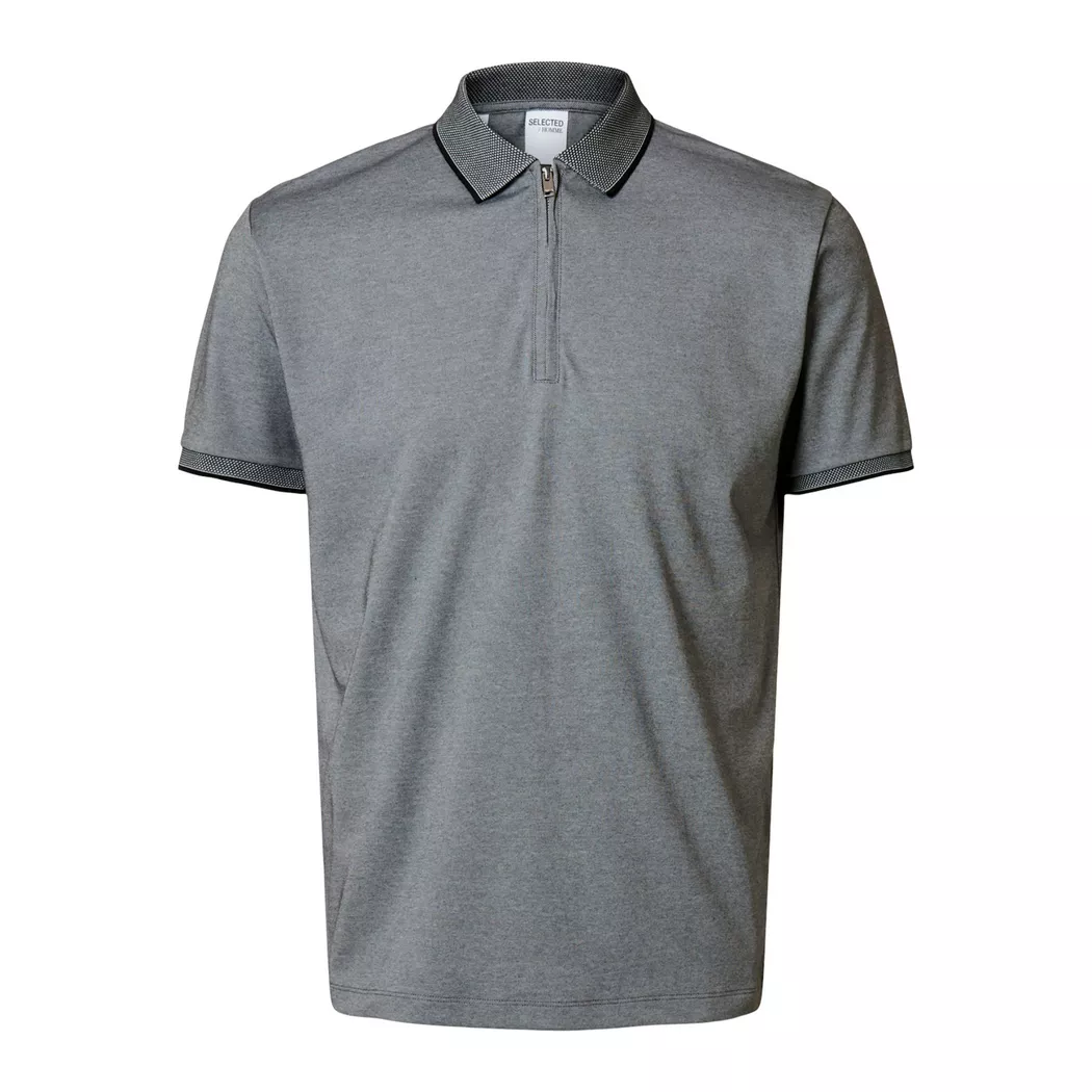 Selected - Poloshirt, kurzarm, für Herren, Grau, Größe L