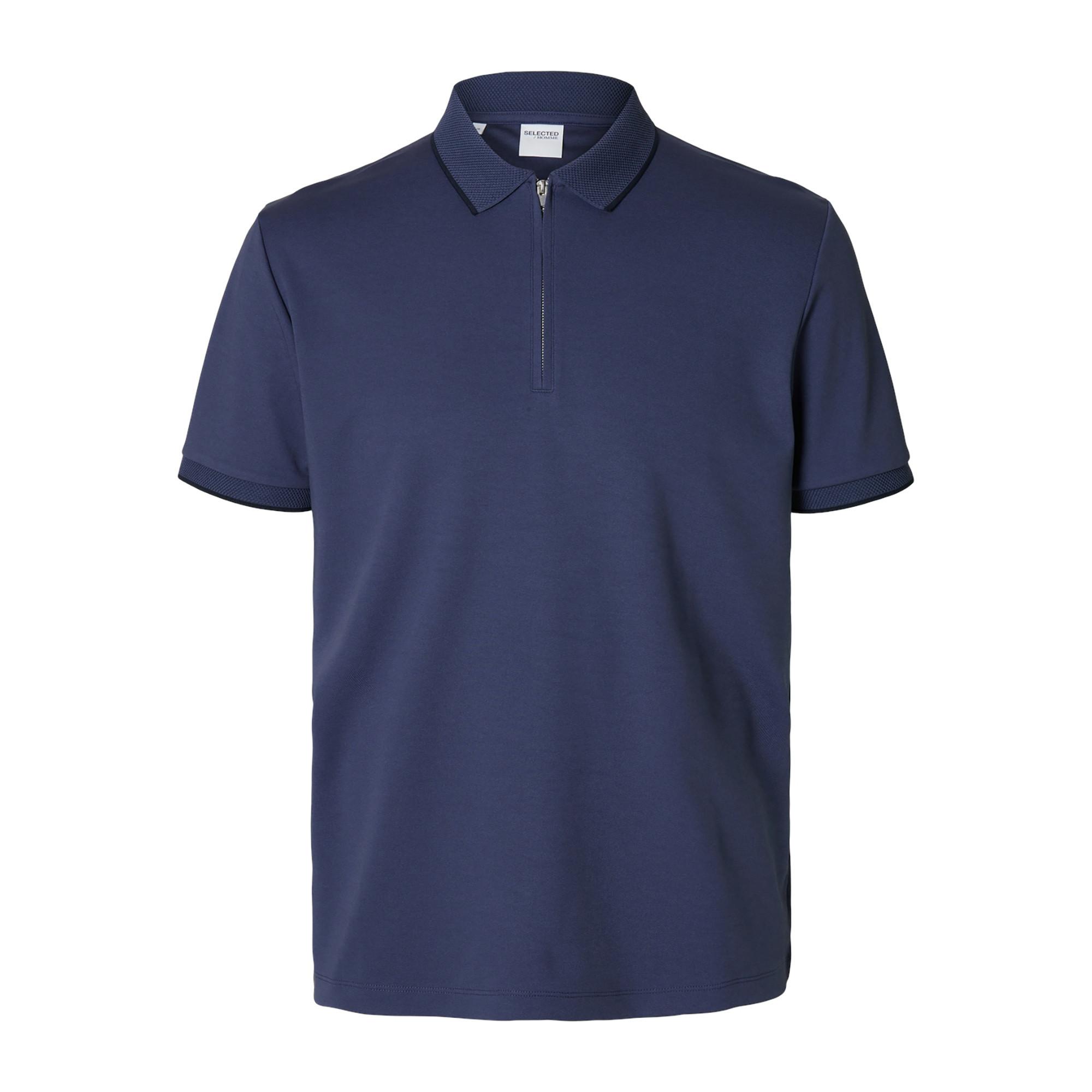 SELECTED Fave Sport Zip Polo Poloshirt, kurzarm 