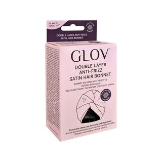 GLOV Glov Satin Hair Bonnet blk Satin Schlafhaube die Locken und gestyltes Haar vor Frizz schützt 