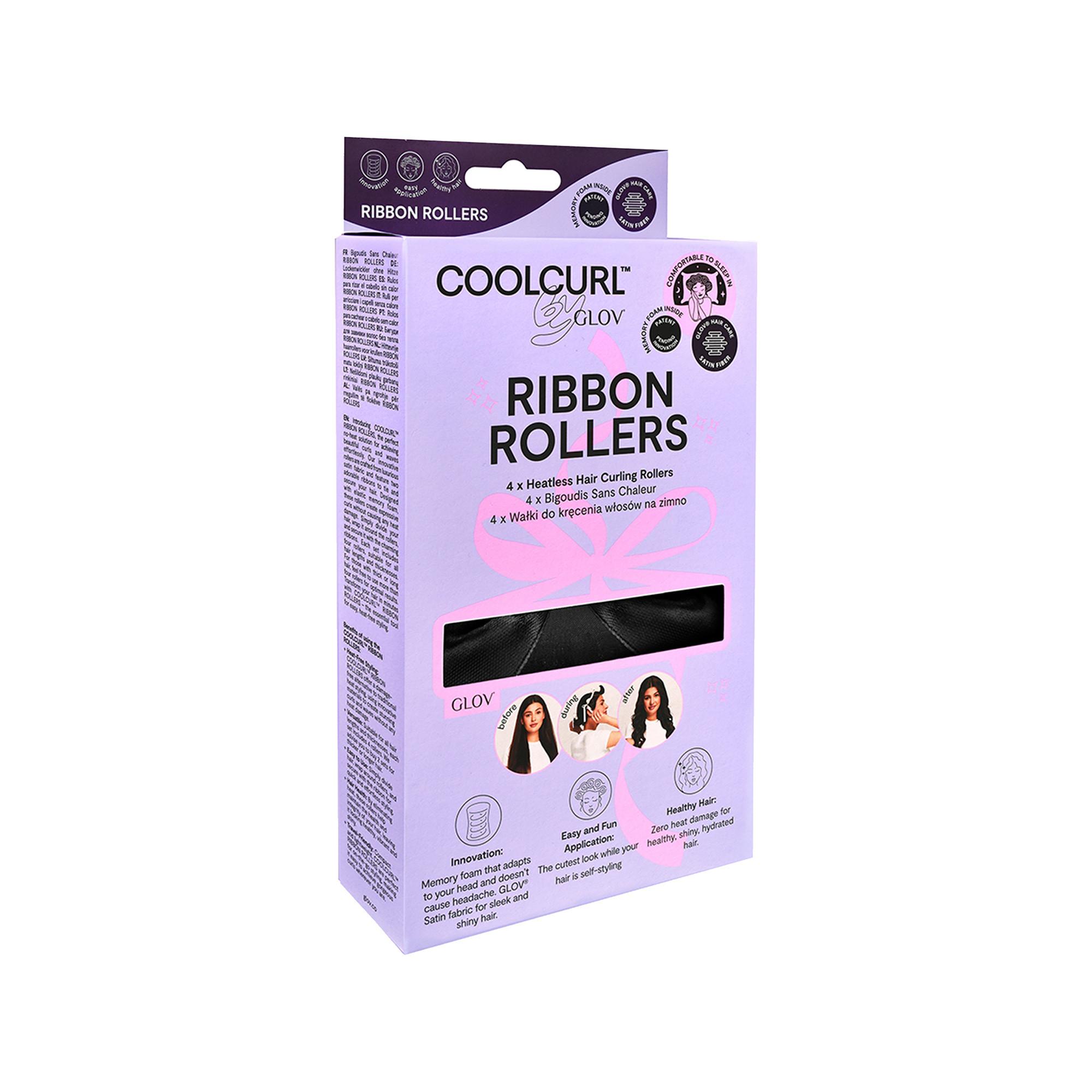 GLOV Glv Coolcurl Ribbon Roller blk Bigoudis Sans Chaleur Ribbon Rollers 