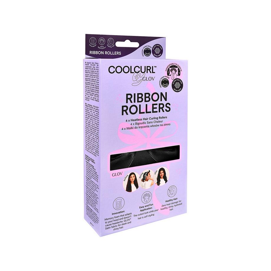 GLOV Glv Coolcurl Ribbon Roller blk Rulli per arricciare i capelli senza calore Ribbon Rollers 
