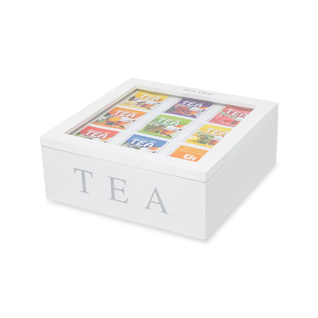 Excellent Houseware - Teedose, 23 x 23 cm, Weiss