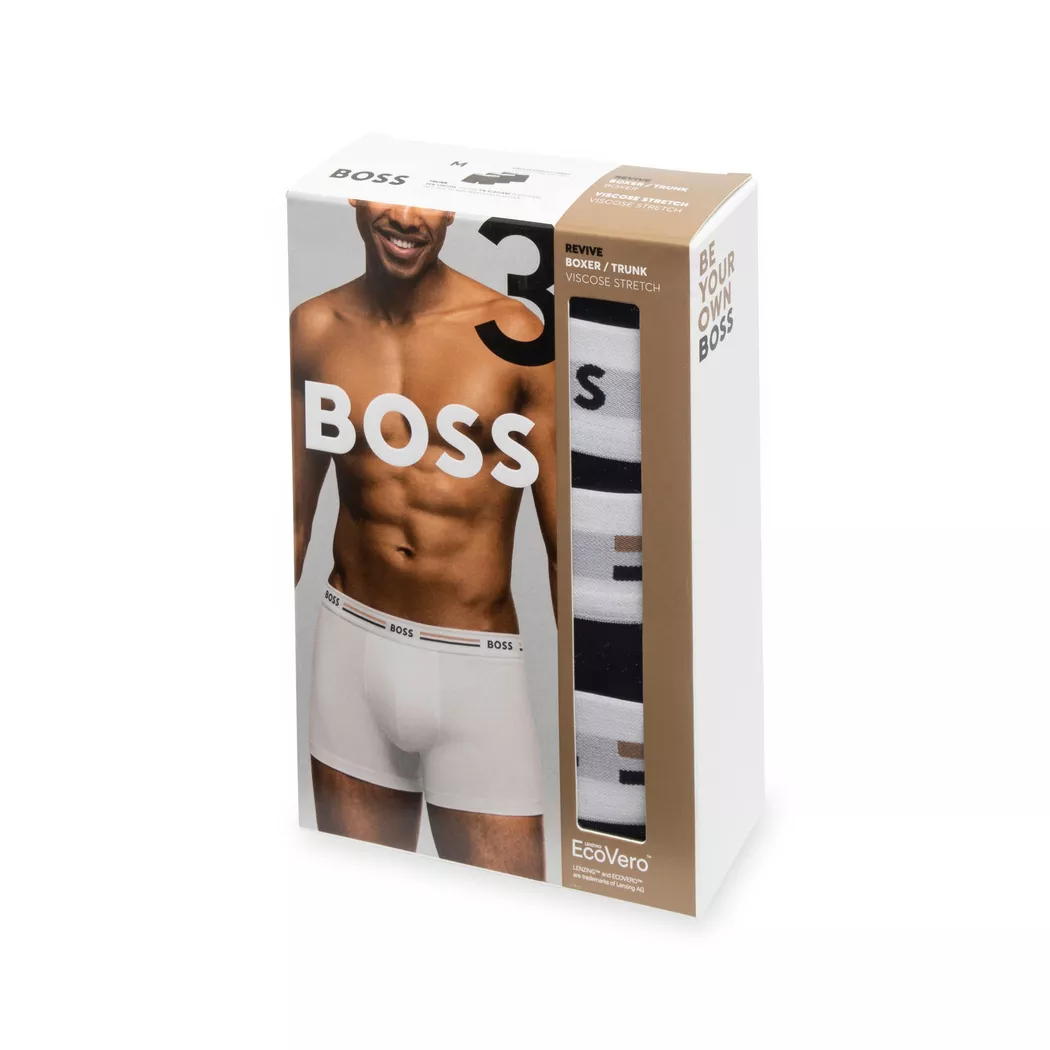 Boss 50475282 Boxer Briefs 3-Pack Cotton Grey/Black/White Size S