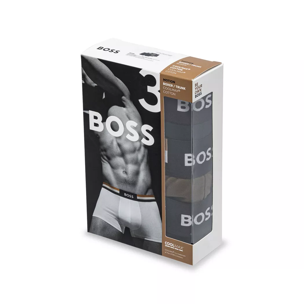 Boss 50475282 Boxer Briefs 3-Pack Cotton Grey/Black/White Size S 3