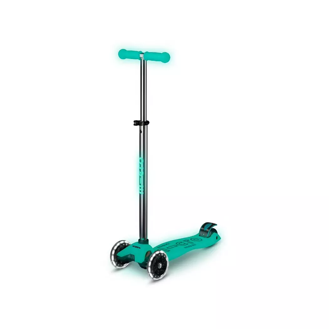 Micro Maxi Deluxe Glow LED Scooter Green