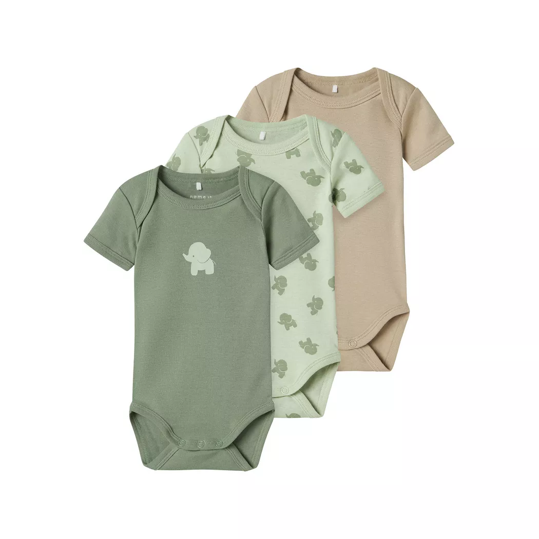 Name It - Body, 3er-Pack, 62, Grün