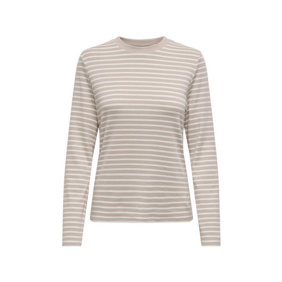 ONLY T-shirt Rayé Manches Longues  