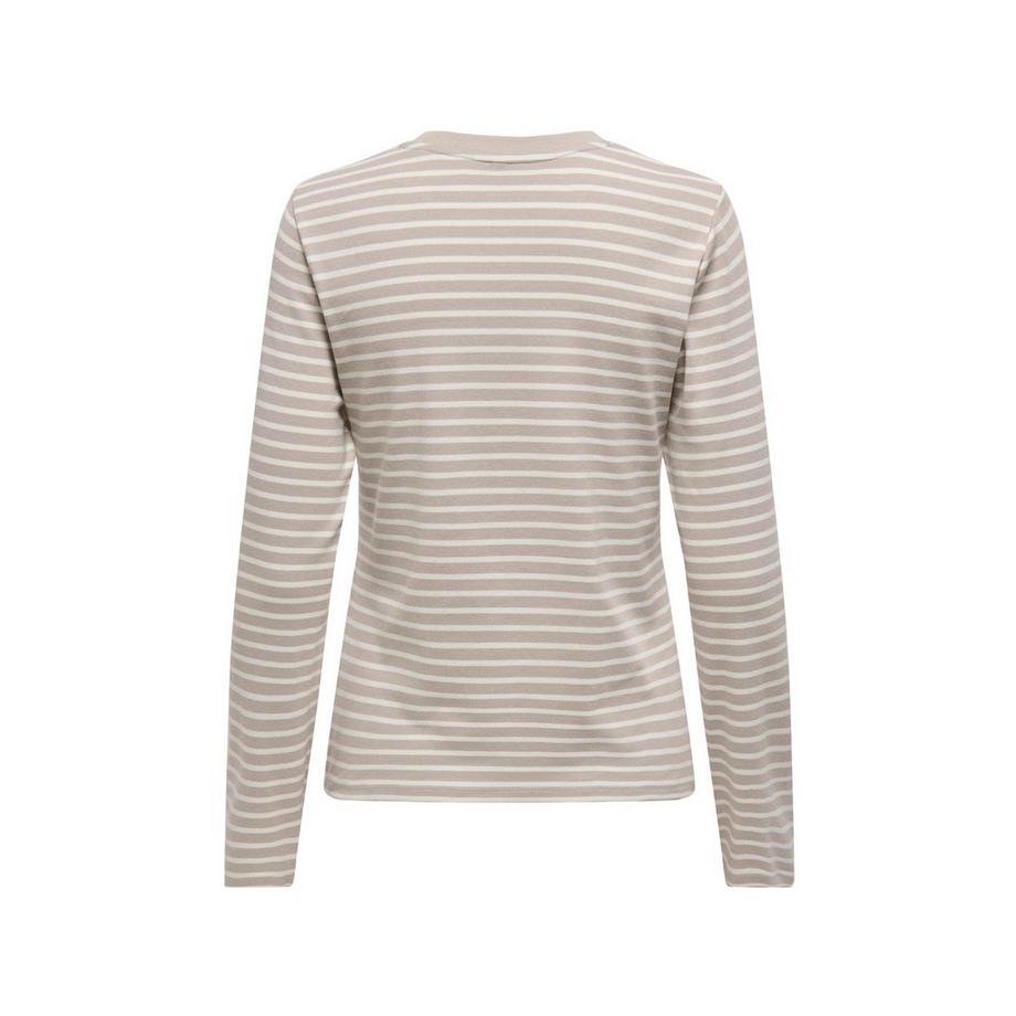 ONLY T-shirt Rayé Manches Longues  