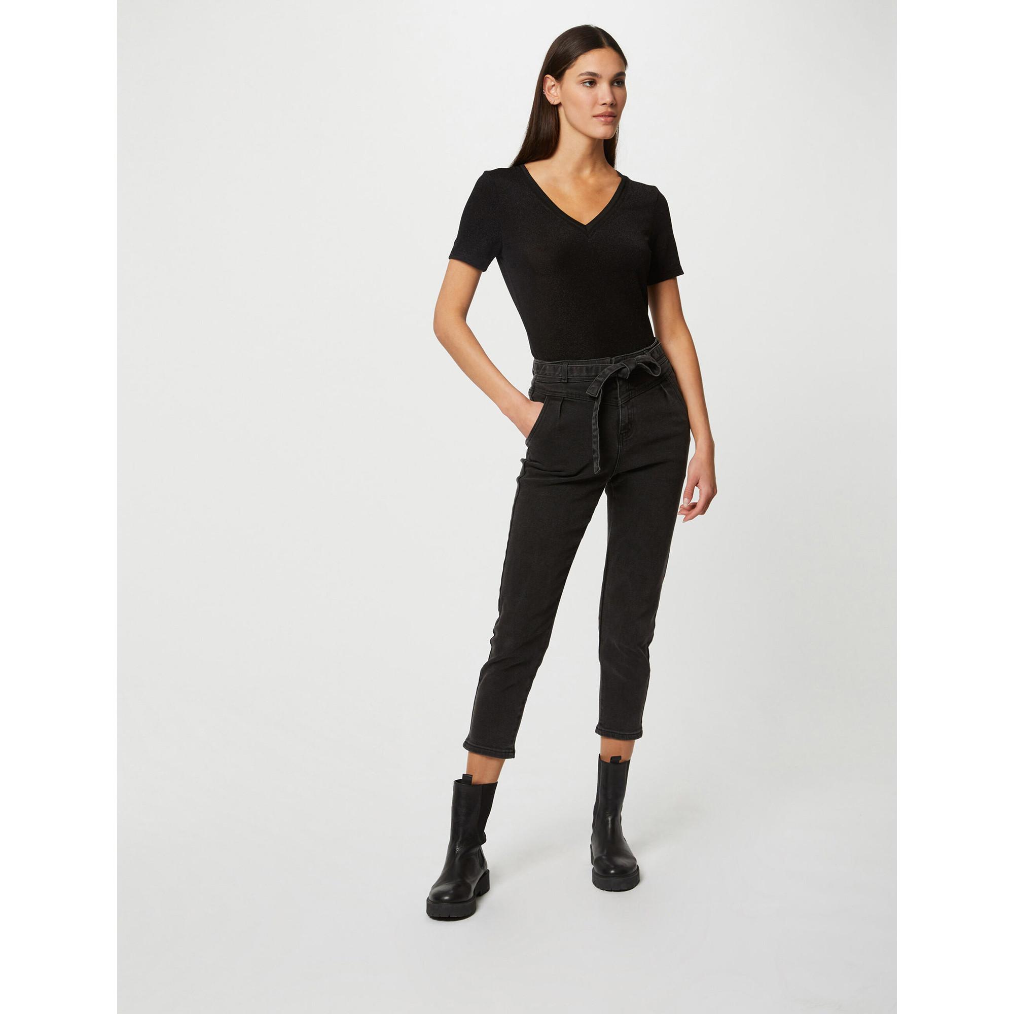 MORGAN T-shirt Scollo a V Maniche Corte  