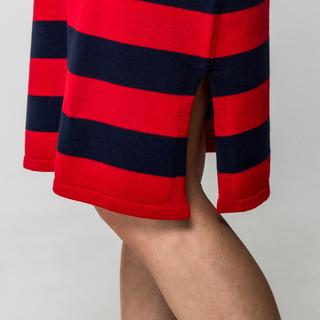 Manor Woman Abito midi in maglia a righe senza maniche  