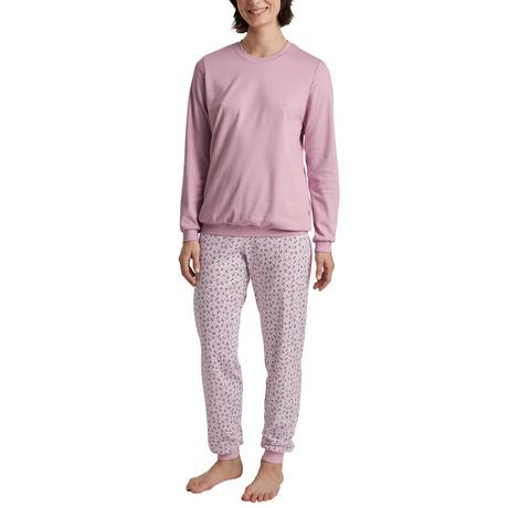 CALIDA Midnight Checks Pyjama-Set lang, mit Bündchen 