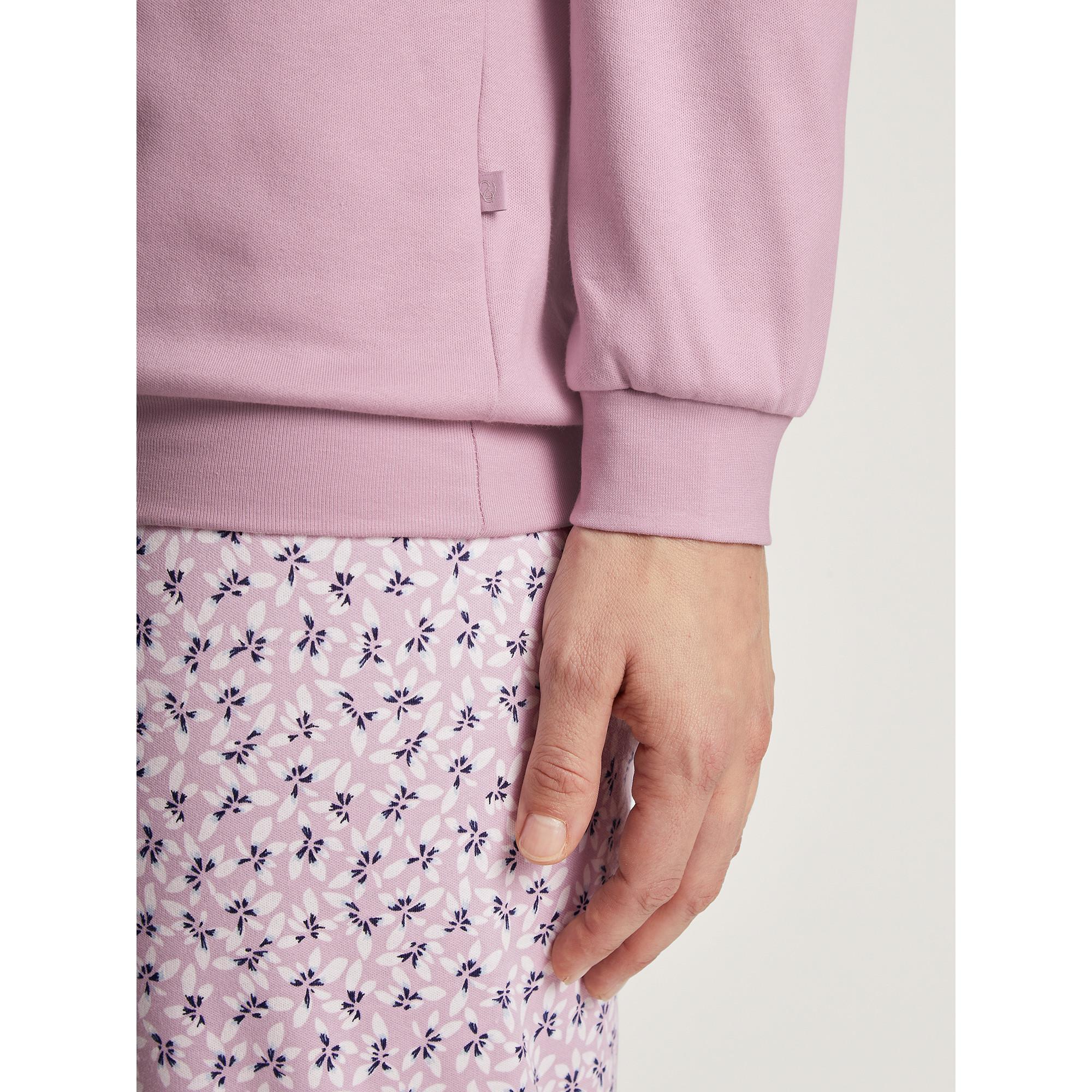 CALIDA Midnight Checks Pyjama-Set lang, mit Bündchen 