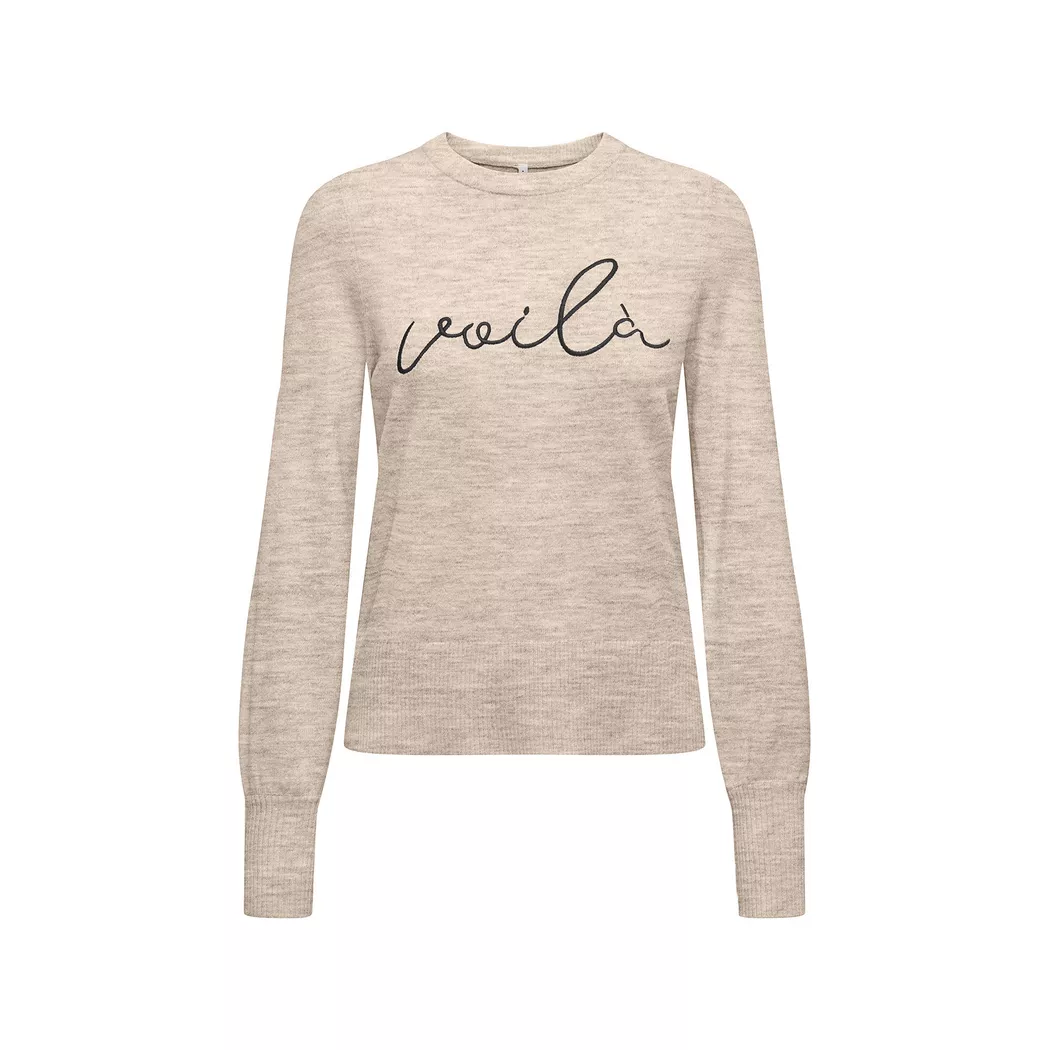 Only - Pullover, für Damen, Grau Melange, Größe S